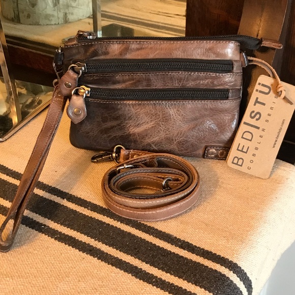 NWT Bed Stu Leather Viana Crossbody Belt Bag Wristlet Tonic Breeze MSRP $180 - Picture 15 of 16